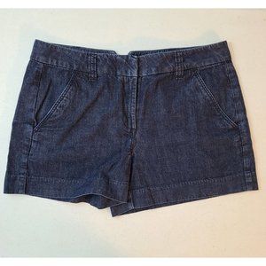 Ann Taylor Loft Dark Blue The River Short Size 6 Mid Rise Lightweight Denim